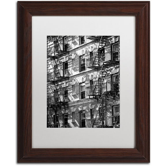 Trademark Fine Art "New York Facade" Canvas Art by Philippe Hugonnard, White Matte, Wood Frame
