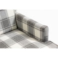 thumbnail image 3 of Vintage Grey Linen Accent Chair with Nailhead Trim | Upholstered Armchair for Living Room, Bedroom, Traditional Style Seating, 3 of 9