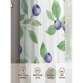 thumbnail image 6 of Sheer Curtains 45 inches Long 2 Panels Set Summer Fruit Watercolor Purple Blueberry Tiers Sheers Rod Pocket Small Window Short Curtains for Kitchen Cafe, Each 52" W x 45" L, 6 of 7