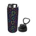 thumbnail image 2 of Pofeuu Colored Hearts Print 18oz Sports Insulated Kettle Stainless Steel Vacuum Water Bottle Leakproof Sport Flask, 2 of 7