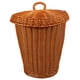 thumbnail image 1 of Cesta tejida de ratán sintético para la sala de estar, cesta para basura, cesta para artículos diversos con tapa., 1 of 5
