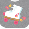 thumbnail image 4 of Inktastic Roller Skate Flowers Girls Baby Bib, 4 of 4