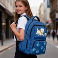thumbnail image 6 of FKELYI Boys Schoolbag for Kids Backpack Spacious School Bookbag for Elementary Student Blue Yorkshire Dog Paw Print Lightweight Backpacks Casual Daypack Knapsack, 6 of 7