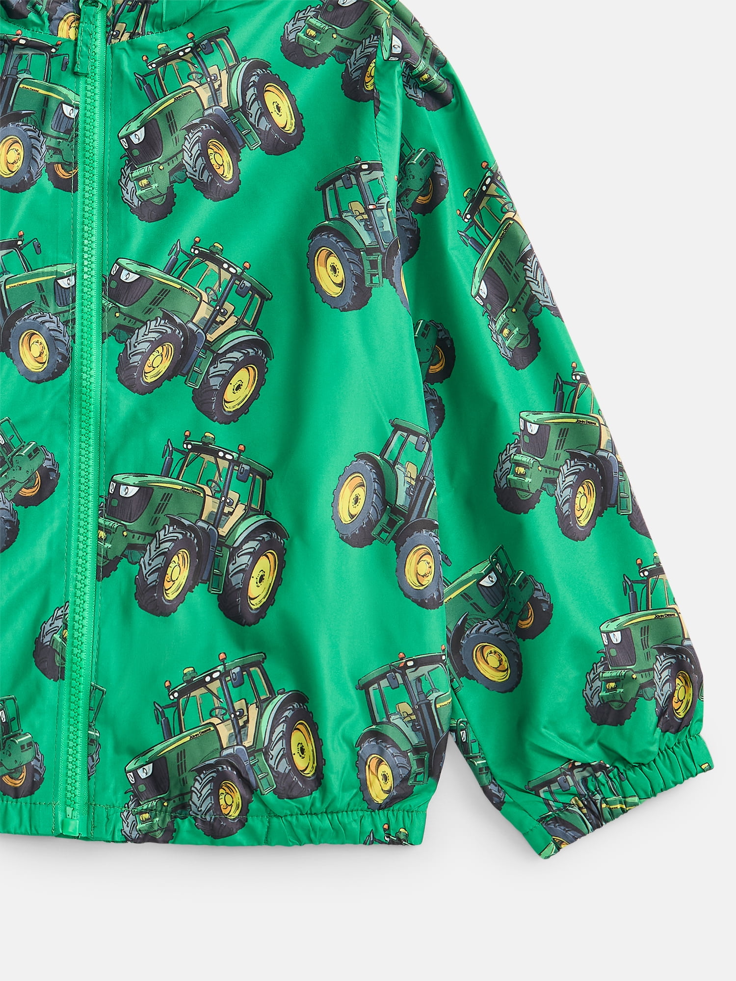 John Deere Tractor Toddler Boys Lightweight Windbreaker Jacket, Sizes 2T-5T