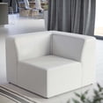 thumbnail image 2 of Sofa Corner Chair, Faux Vegan Leather, White, Modern Contemporary Urban Design, Living Lounge Room Hotel Lobby Hospitality, 2 of 8