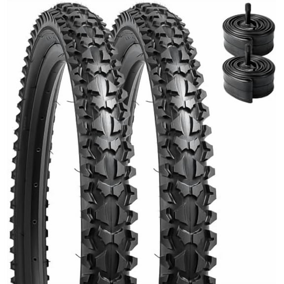 2-PCS 16" Bike Tires 16x1.95/53-305 and 16" Heavy Duty Bike Tubes Schrader Valve Compatible with Mountain Bike 16x1.90 16 x 1.95 16x2.0 Bicycle Tires and Tubes (Y-1040)