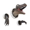 thumbnail image 3 of Esculturas de dinosaurios 3D para montar en la pared, estatuas de cabeza de dinosaurio de resina, decoración del hogar para entrada, la Amarillo, 3 of 8
