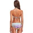 thumbnail image 5 of Dreamtimes Abstract Spring Wildflower Field Swimsuits Padded Bikini Sets Sexy Swimwear for Women, X-Large, 5 of 7