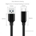 thumbnail image 4 of USB3.2 10Gbps Tipo C Cable USB una A Tipo-C 3.2 Transferencia de Datos USB C SSD Disco Duro Cable PD 60W 3A Carga RáPida 3.0,1M, 4 of 5
