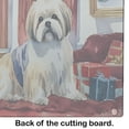 thumbnail image 3 of Lhasa Apso Cozy Christmas Glass Cutting Board Large 12 in x 15 in, 3 of 5