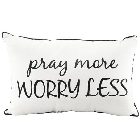Mainstays 14 X 20 Pray More Worry Less Decorative Pillow