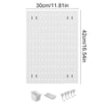 thumbnail image 3 of shyuyusa Modular Wall Pegboard Storage Kit, Multi Functional Hanging Rack with Fittings, Space Saving Household Organizer for Study Kitchen Bedroom, 3 of 6