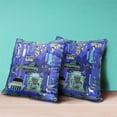 thumbnail image 2 of Amrita Sen Designs CAPL990BrCDS-ZP-26x26 26 x 26 in. City Palace Broadcloth Indoor & Outdoor Zippered Pillow - Blue, Green & Black, 2 of 5