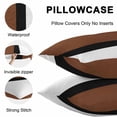 thumbnail image 5 of Lumbar Pillow Covers 20x12 Inch Set of 2, Brown Black White Boho Waterproof Outdoor Pillow Covers, Modern Striped Art Decorative Cushion Pillowcases for Couch, Sofa, Bed, Garden, Patio, 5 of 9
