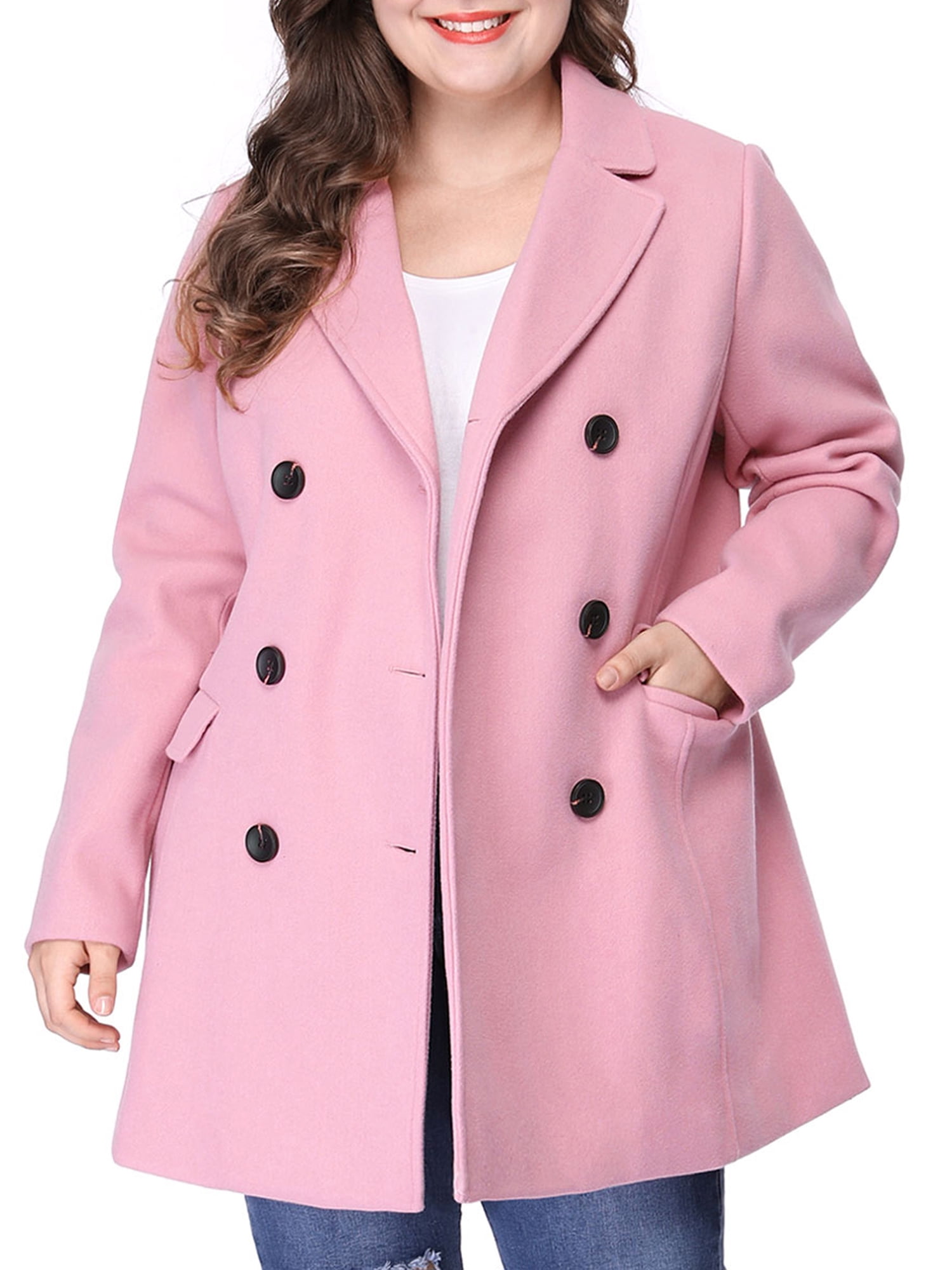 Short Double Breasted Coat for Women Winter Warm Fleece Velvet Floral Jacket