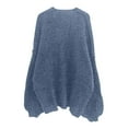 thumbnail image 5 of Ediodpoh Oversized Cardigans for Women Sweater Lightweight Knit Open Front Long Sleeve Sleeve Cozy Fall Winter Tops Sky Blue XXXXL, 5 of 5