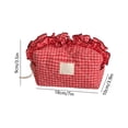thumbnail image 2 of OCCOA Lace Floral Pen Bag Large Capacity Suitable for Outdoor Travel Handbag Makeup Bag Three-Dimensional Storage Pouch for Stationery Cosmetics, A, 2 of 6