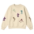 thumbnail image 3 of JIAYUE Women Halloween Sweatshirt Skeleton Embroidery Crew Neck Long Sleeve Loose Fit Pullover Casual Tops Outdoor Versatile For Daily Comfortable Wear, 3 of 3