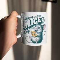 Have a Mice Day Coffee Mugs, Funny Mouse Design Coffee Mug, Cool Playful Coffee Cups, Playful Mouse Lover Mug, Joke Mug Present for WoM1en