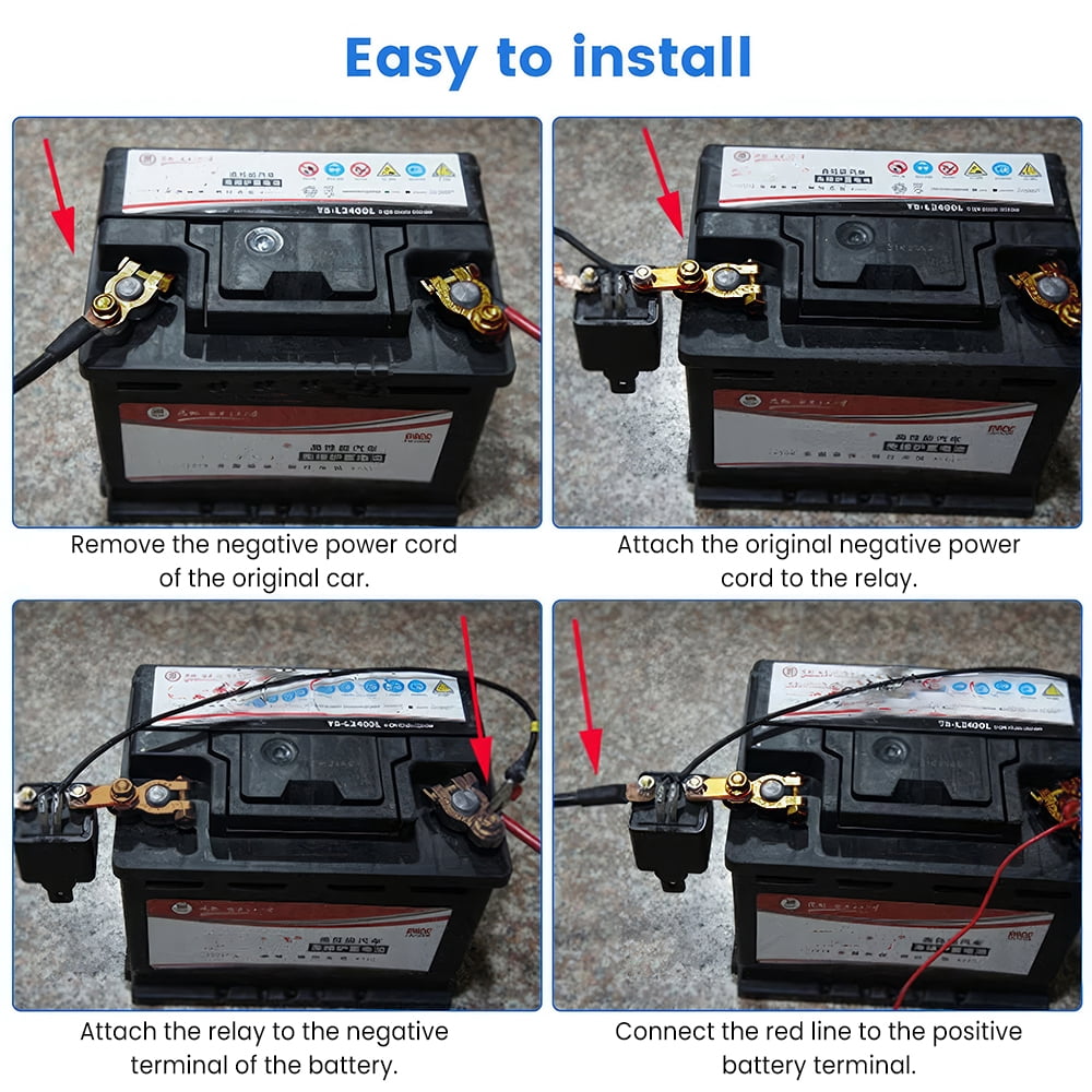 VTIN 12V Remote Battery Disconnect Switch 200A Rated 500A Instantaneous, Negative Pole Cut Off, Anti-Theft Battery Isolator Kill Switch for Car Truck RV ATV