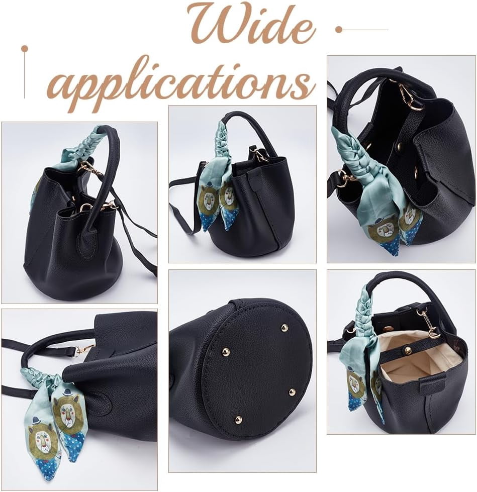 DIY Imitation Leather Bucket Bag Making Kit Crossbody Bag Handicraft Making Set for Women's Handbags Handmade Shoulder Bag Sewing Accessories for Birthday Christmas Holiday Black