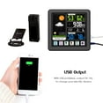 thumbnail image 4 of Amdohai Touch Color LCD Screen Wireless Weather Station Alarm Clock Indoor & Outdoor Thermometer Hygrometer with USB Port Snooze Function--Black, 4 of 7