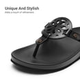 thumbnail image 5 of DREAM PAIRS Women's Cushioned Arch Support Flip Flops Water-Friendly TPU Thong Sandals with Supportive Footbed Casual Summer Beach Walking Slippers, 5 of 7