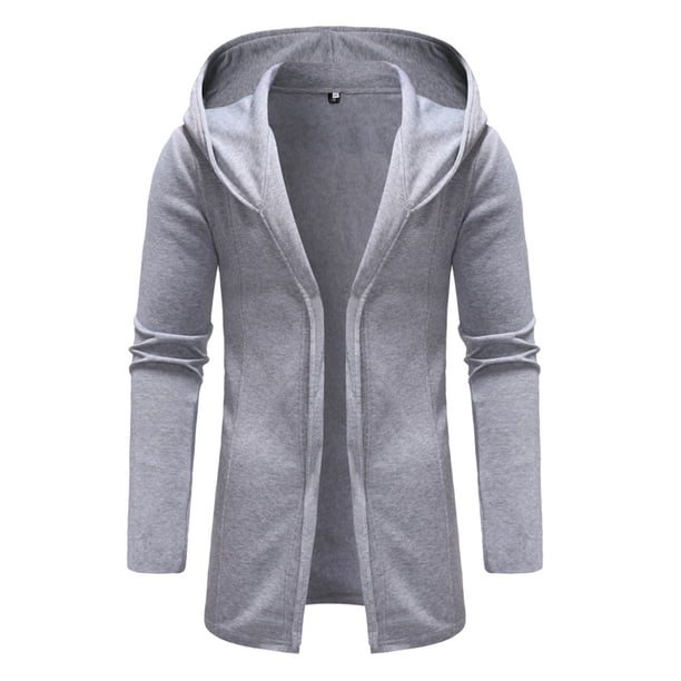 Gibobby Sudadera cierre hombre Sudadera con capucha y cremallera completa para hombre, manga larga, con capucha(GY1,XG)