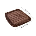 thumbnail image 5 of 1 Packs Non Slip Soft Plush Chair Pads with Ties Winter Indoor Warmth Square Chair Covering Nonslip Comfort Dining Seat Pads Stool Mat Cover Decoration for Home Patio Kitchen Office Dorm, 5 of 5