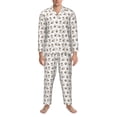 thumbnail image 3 of Susaid Pugs Print Men's Long Sleeve Pajama Set, Two-Piece Button-Down Loungewear PJs Set, Comfortable Sleepwear for Relaxation-XX-Large, 3 of 7