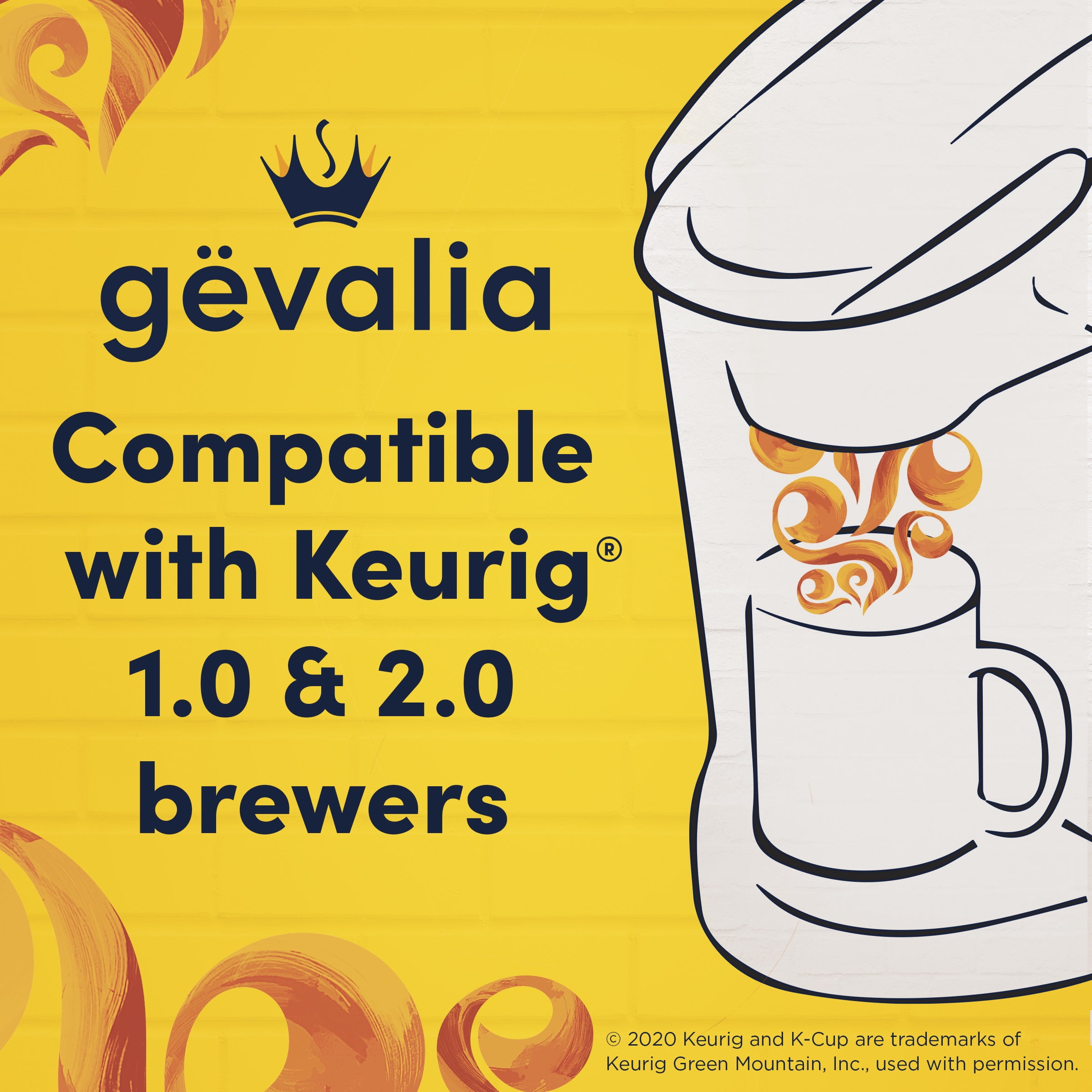 Gevalia Frothy 2-Step Pumpkin Spice Latte Espresso K-Cup® Coffee Pods & Froth Packets Kit, 6 ct Box