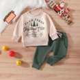 thumbnail image 2 of TOWED22 Toddler Boy Boy Letter Print Outfit Crew Neck Sweatshirt Top Jogger Pants Set 2Pcs Fall Winter Clothes(Blazer,12-15 M), 2 of 9