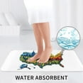 thumbnail image 6 of Bathroom Rugs Sets 3 Piece - USA Map Floral States Absorbent Non Slip Bath Mats, U-Shape Toilet Lid Cover, Contour Mat, Soft Washable Shower Mats Bath Rug Mat for Bathroom Tub Toilet, 6 of 7