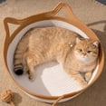 thumbnail image 3 of Methold Cama para gatos con cuerda de algodón natural tejida a mano de lino para todas las estaciones Cama universal para gatos para todas las Suministros para gatos Con pastilla L, 3 of 6