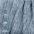 thumbnail image 5 of Bare Home Faux Shearling Blanket - Fluffy & Soft - Lightweight - Throw/Travel, Dusty Blue - Cable, 5 of 7
