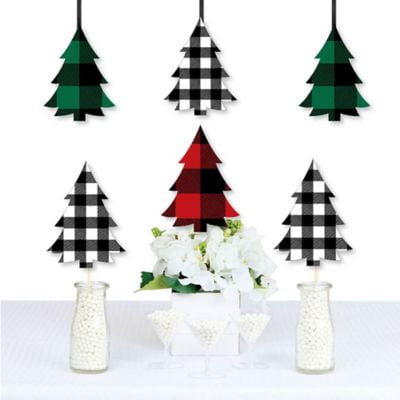 Classroom Christmas Party Decorations Holiday Plaid Trees - Decorations DIY Buffalo Plaid Christmas Party Essentials - Set of 20 ()