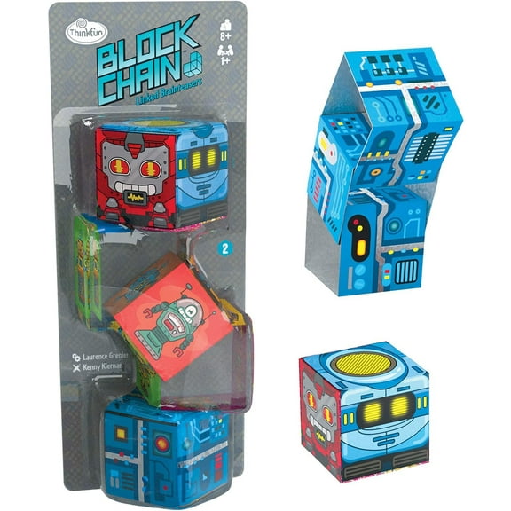 Think Fun Blockchain Robots STEM Toy and Logic Game for Boys and Girls Age 8 and Up The Addictive Brainteaser Puzzle