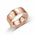 thumbnail image 3 of Unique Men 4-color Rose Gold Titanium Steel Ring Letter DAD Ring, 3 of 6