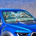 thumbnail image 3 of Binienty Funny Shark Windshield Sun Shade Ocean Animals Car Window Sunshade for Cars SUV Truck Hatchback, Foldable Sun Visor Blocks Heat and UV Rays, 3 of 8