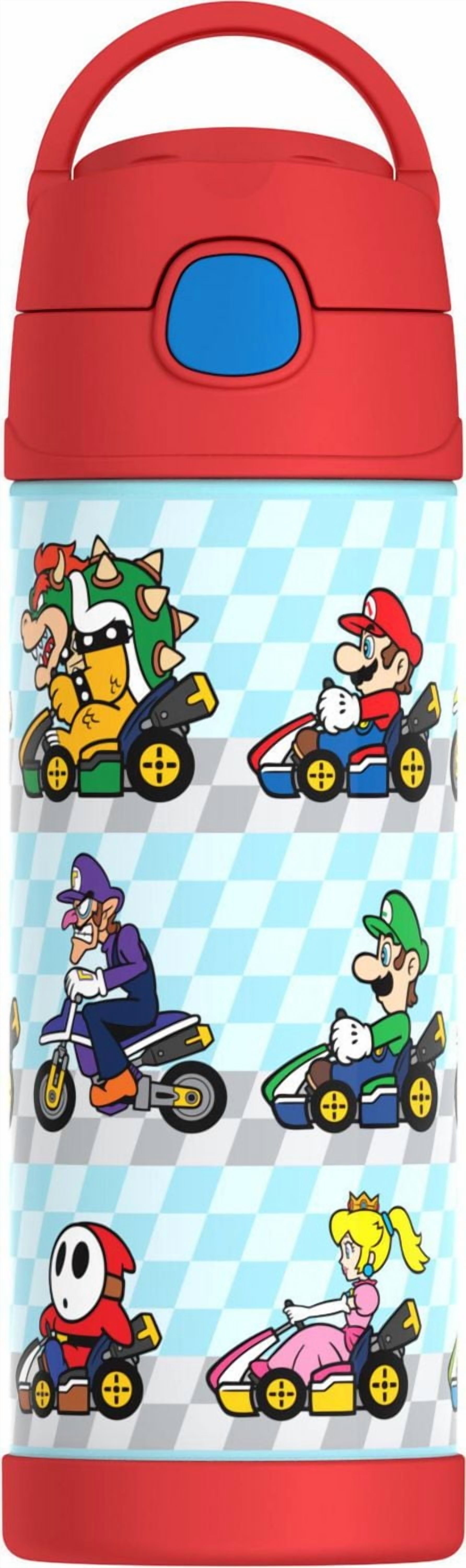 Thermos 16 Oz Stainless Steel Vacuum Insulated Bottle, Super Mario