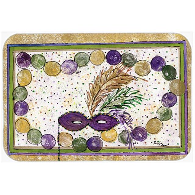 30 x 20 in. Mardi Gras Beads Kitchen Or Bath Mat