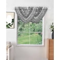 thumbnail image 2 of Grey White Boho Sheer Waterfall Valance Curtains for Window, Vintage Ethnic Tribe Abstract Art Rod Pocket Sheer Topper Swag Curtains for Living Room, Kitchen 38.5"W x 47.2"L, 3 Panels, 2 of 7