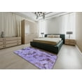 thumbnail image 5 of Ahgly Company Machine Washable Indoor Square Abstract Bright Lilac Purple Area Rugs, 3' Square, 5 of 7