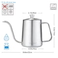 thumbnail image 3 of Easyworkz Gage Gooseneck Pour Over Coffee Kettle 20 oz Stainless Steel Hand Drip Coffee Pot, Brushed Silver, 3 of 6