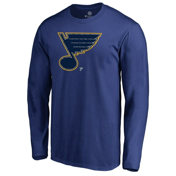 Men's Royal St. Louis Blues Static Logo Long Sleeve T-Shirt