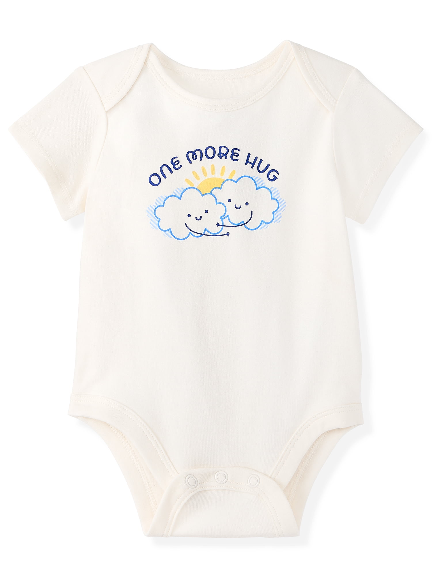 Garanimals Newborn & Baby Boy Cotton Lap-Shoulder Short-Sleeve Bodysuits, 4-Pack, Sizes 0–24M