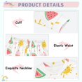 thumbnail image 4 of Watermelon Popsicle Pattern Cotton Pajamas 2 Piece Set Sleepwear Soft and Comfortable Homewear Nightwear, 4 of 7