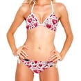 thumbnail image 2 of Valentine's Day Love Women's Bikini Set with Detachable Sponge and Adjustable Strap - Two-Pack | Ideal for Swimming and Beach Scenes, 2 of 6