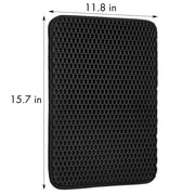Pretty Kitty Cat Litter Mat - Small 12x16in Black Mat for Litter Box - Indoor Tray Mats for Cats - Essential Cat Accessories