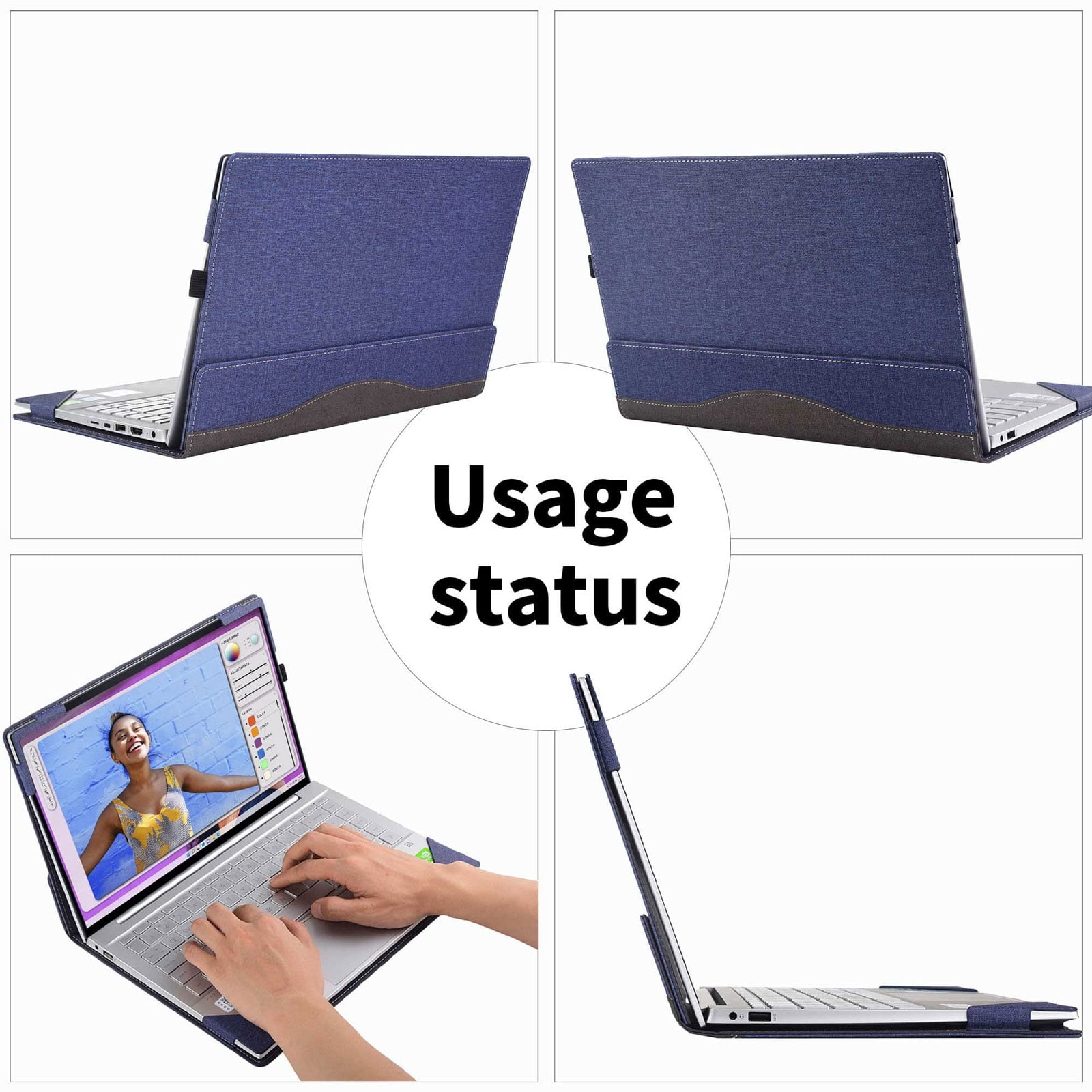 Laptop Case Cover for Lenovo ThinkPad E16 Gen 1 2023&ThinkPad E16 Gen2 16 inch [Do Check Model] Notebook Sleeve Computer Bag Protective PU Leather Shell